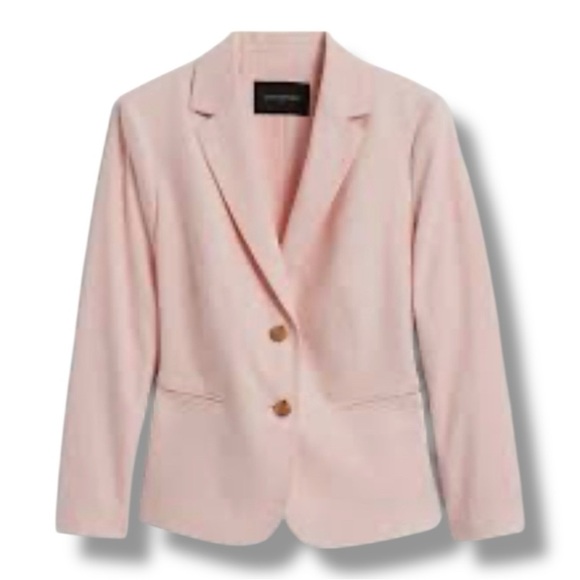 BANANA REPUBLIC Dusty Pink Linen Blazer 14 - Picture 1 of 5